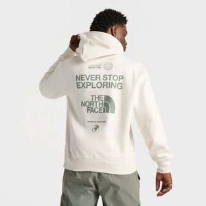 The North Face Never Stop Exploring Oversized Pullover Hoodie White Large NWT
